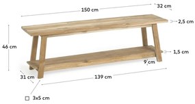 Lavica v prírodnej farbe Safara – Kave Home