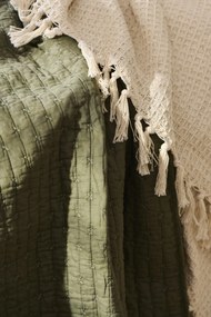 Ib Laursen Prešívaný prehoz Olive Cross Stitches 180 × 130 cm