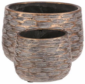 Súprava betónových obalov Ryha, 2 ks, sivá, v. 12 cm