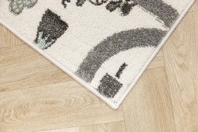 Detský koberec Lima 9376A uličky, krémový / svetlosivý