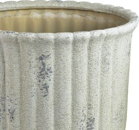 Sada 3 ks keramických květináčů Evro A3 krémová/zelená