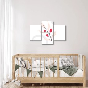 Obraz - Ružová florálna abstrakcia N⁰3 (90x60 cm)