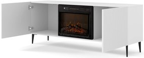 TV skrinka/stolík s elektrickým krbom FPB 2D 170 C Rowanna (biela). Akcia -20%. Vlastná spoľahlivá doprava až k Vám domov. 1125093