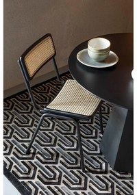 Čierne ratanové jedálenské stoličky v súprave 2 ks Jort - Zuiver