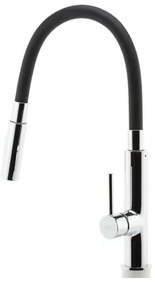 FERRO - Drezová batéria s flexibilným ramienkom lesklý chróm/čierna