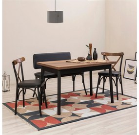 Jedálenský set Duvasa 22 (čierna) (pre 4 osoby). Vlastná spoľahlivá doprava až k Vám domov. 1093793