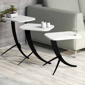 Skladací stôl Pion White, 3 ks