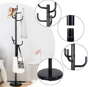 Nástenný vešiak na kabáty s 8 háčikmi