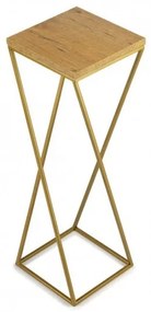 Stojan na kvety LOFT 70x24 cm zlatá/hnedá