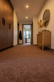 Condor Carpets, Metrážny koberec Classica 392, záťažový, na mieru, šíře 4m, hnedá, ab (mriežka), chodba / predsieň