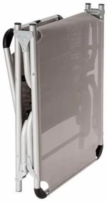 Záhradné skladacie ležadlo s vankúšom - sivé