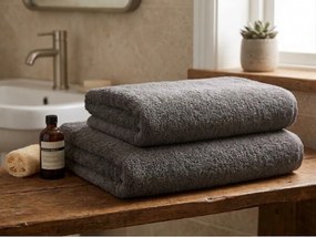 Osuška NORIELLE 70x140 cm tmavosivá, 100% bavlna
