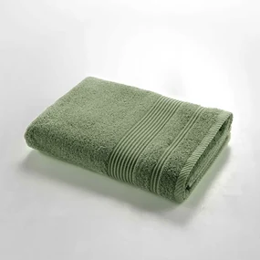 Kaki froté bavlnená osuška 70x130 cm Tendresse – douceur d'intérieur