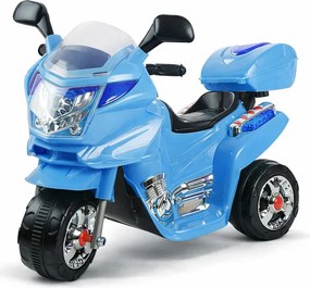 LEAN CARS Elektrická motorka pre deti HC8051 modrá so svetlami a zvukmi