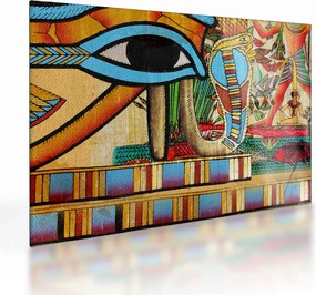Sklenený obraz s egyptskými motívmi (70x50 cm)