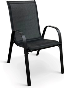 Noela Záhradný jedálenský set Capri 80cm + 4x kovová stolička Ramada