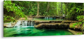 Obraz - Zelený vodopád (120x50 cm)