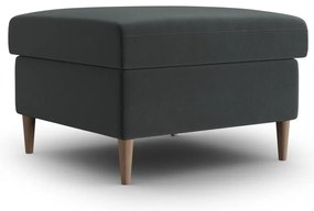 Tmavosivá zamatová podnožka Kyoto – Cosmopolitan Design