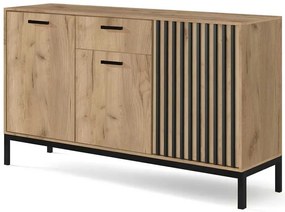 Komoda Grata I, dub kraft / čierna