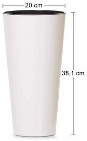 Plastový kvetináč DTUS200S 20 cm - biela