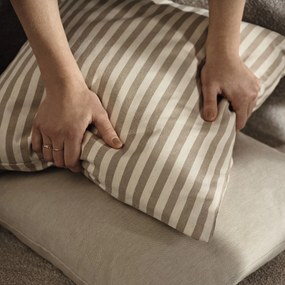Ferm Living Vonkajší poťah na vankúš Strand Sand/Off-white 50 × 50 cm