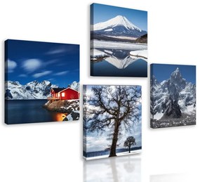 Set obrazov zimná krajina