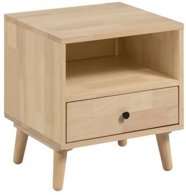 Nočný stolík z kaučukového dreva Kave Home Wari