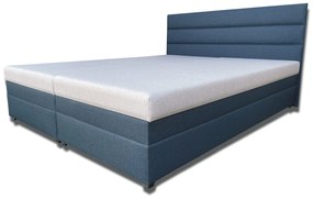 Manželská posteľ 160 cm Rebeka (so sendvičovými matracmi) (tmavomodrá). Vlastná spoľahlivá doprava až k Vám domov. 1030888