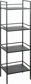 XXXLutz REGÁL, čierna, oceľ, 40/128/30 cm - Online Only drobný nábytok - 001931038103