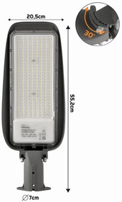 ECOLIGHT LED pouličná lampa 150W IP65 studená biela
