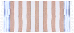 Plážová osuška FARAO 90 x 180 cm, hnedo-biela, 70% bavlna | 30% polyester