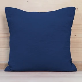 Biante Mušelínová obliečka na vankúš MSN-055 Tmavo modrá 60 x 60 cm