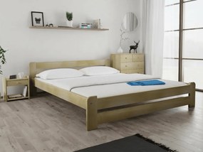 Posteľ Laura 140 x 200 cm, borovica Rošt: S latkovým roštom, Matrac: Matrac DELUXE 10 cm