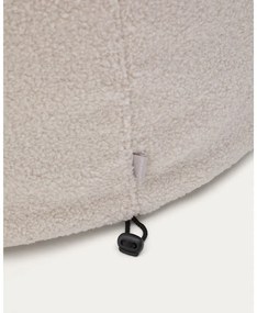 Krémový taburet z textílie buklé Kaeli – Kave Home