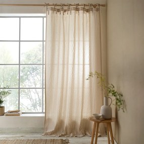 Béžový záves 140x183 cm Zanzibar Woven Stripe – Pineapple Elephant