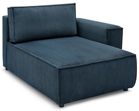 Tmavomodrý menčestrový modul pohovky (pravý roh) Nihad modular – Bobochic Paris