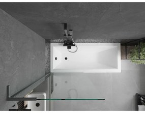 Mexen Next L, 1-krídlová vaňová zástena 80 x 150 cm, 6mm číre sklo, grafitový profil, 895-080-000-03-00-95