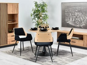 Stolička Morgana (dub čierny + čierna). Akcia -22%. Vlastná spoľahlivá doprava až k Vám domov. 1111194
