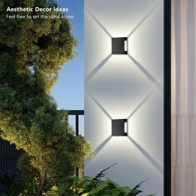 Brilagi - LED vonkajšie nástenné svietidlo QUADRAY LED/4W/230V čierne IP65