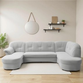 XXXLutz SEDACIA SÚPRAVA, textil, strieborná MID.YOU - Sedačky - 001776009115