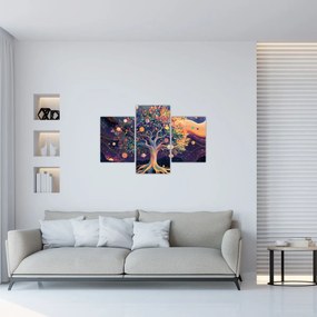 Obraz – Fialový strom plný energie (90x60 cm)