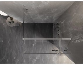 Mexen Lunar T, sklopný sprchový kút pravý 110 x 110 cm, 8mm číre sklo, chrómový profil, 834T-110-110-01-00-P