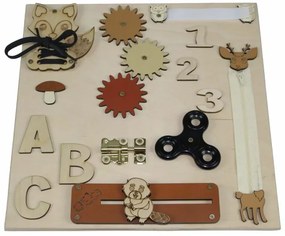 Interaktívna detská tabuľa JESENNÉ LES - 30x30 cm - prírodná