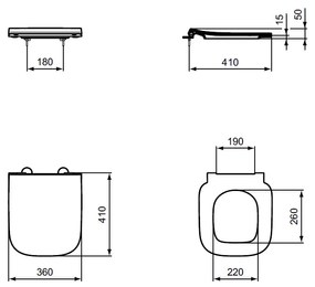 Ideal Standard i.life S - WC sedátko ultra ploché Soft Close, biela T532901