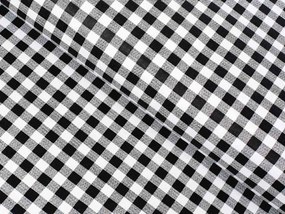 Biante Bavlnené posteľné obliečky Sandra SA-060 Čierno-biele kocky Predĺžené 140x220 a 70x90 cm