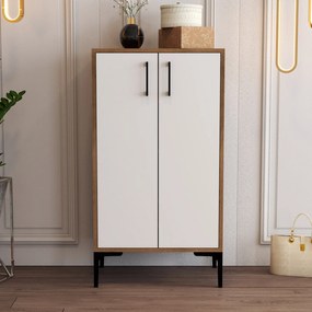 Botník Prag - Walnut, White