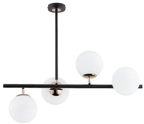 Luster na tyči LURO 4xE14/10W/230V čierna