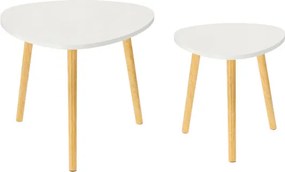 Sada 2 konferenčných stolíkov UNITY biela FAT2275