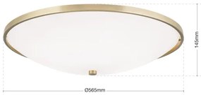 Orion DL 7-531/56 - Stropné svietidlo AIDA 5xE27/60W/230V pr. 56,5 cm mosadz