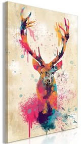 Obraz - Watercolor Deer (1 Part) Vertical Veľkosť: 40x60, Verzia: Na talianskom plátne
